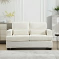 thumbnail image 5 of Juiluna 63" Length Modern Loveseat For Living Room, Stylish Upholstered Sofa Couches With Square Armrest, Removable Back Cushion, Waist Pillow, Apartment Furniture, 5 of 7