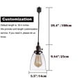 thumbnail image 7 of Kiven J-Type Track Lighting, 1-Light Modern Juno Track Pendant Light with Glass Lampshade,Dimmable J Track Light Pedant for Bedroom Kitchen Island Cafe, Cord length 39.4",Silver Finish, 7 of 7