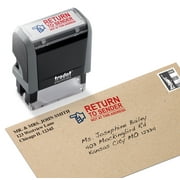 Trodat Stamp 4912 Office Printy with English RETURN TO SENDER Self-inking, Red and Blue Ink, Impression Size 3/4 x 1-7/8