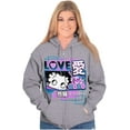 thumbnail image 4 of Kanji Style Betty Boop Love XOXO Zip Hoodie Sweatshirt Women Brisco Brands S, 4 of 5