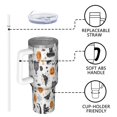 thumbnail image 4 of Halloween Gravestones Ghosts and Pumpkins Tumbler with Handle and Lid,40oz Double Wall Vacuum Insulated Tumbler,Cups Gift for Women and Men, 4 of 7