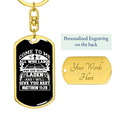 thumbnail image 3 of Give You Rest Matthew 11:28 White Stainless Steel or 18k Gold Premium Swivel Dog Tag Keychain, 3 of 10