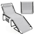 thumbnail image 2 of Costway Folding Lounge Chaise Chair 4 Position Patio Recliner w/Pillow Sunbathe Chair, 2 of 8