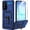 Blue, variant on REQO for Samsung Galaxy A17 5G Case with Screen Protector & Slide Camera Lens Cover,Built-in 360°Rotate Ring Stand Shockproof Protective Phone Case for Samsung A17 Case