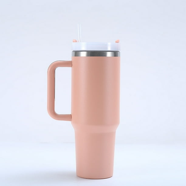 S-tanley- Vaso Térmico 40 oz con Asa, Termo al Vacío de Acero Inoxidable con Pajita, para Mantener Agua, Té, Vino, Café Frío y Caliente