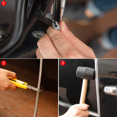 thumbnail image 4 of Protectores de borde de puerta de coche para la mayoría de los coches (16 pies/5 m, gris), protector de sello de tira de goma con borde en forma de U, 4 of 5