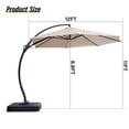 thumbnail image 4 of CLEARANCE! 11 FT Patio Umbrella Outdoor Table Umbrella - Large Market Umbrella&nbsp; Crank for Garden, Lawn, Market, Pool, Deck, Backyard, 4 of 10