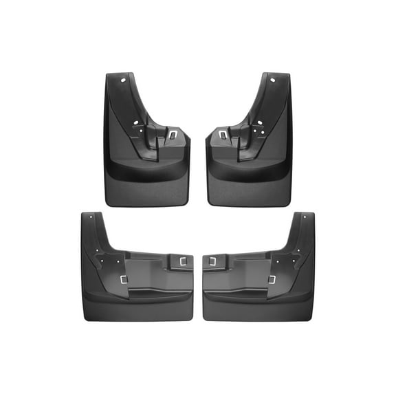 WeatherTech Custom No Drill Splash Guard MudFlaps compatible with Ram 2500/3500, Ram Truck 2500/3500, Front & Rear Set - Black