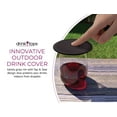 thumbnail image 7 of Drink Tops MOD Tap and Seal Outdoor Drink Covers - Gently Suction to Glasses - Keep Bugs Out  - 4 Pack, Black and Grey, 7 of 7