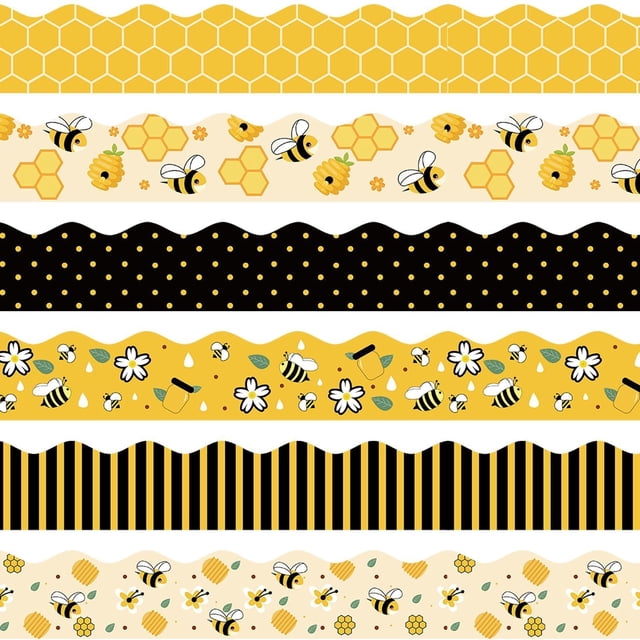 Tablón de anuncios con bordes VABAMNA Bee para decoración de aula, 84 pies