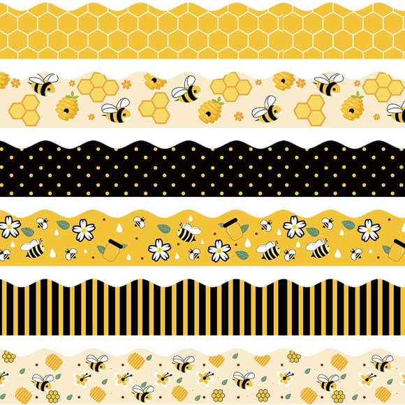 Tablón de anuncios con bordes VABAMNA Bee para decoración de aula, 84 pies