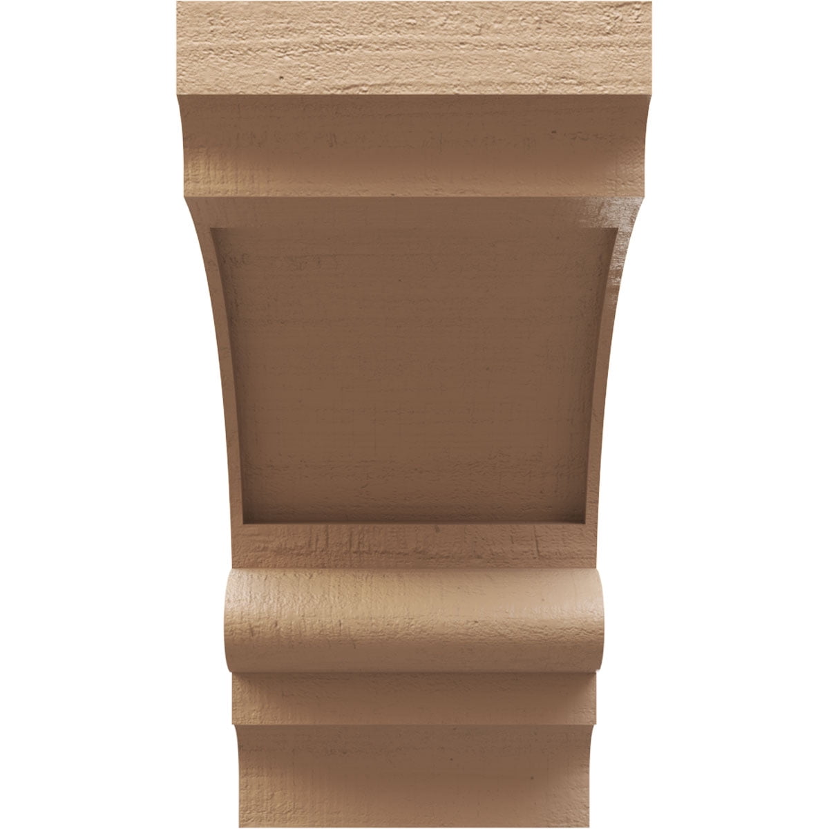 11"W x 22"D x 22"H Classic Diane Rough Cedar Woodgrain TimberThane Corbel, Primed Tan