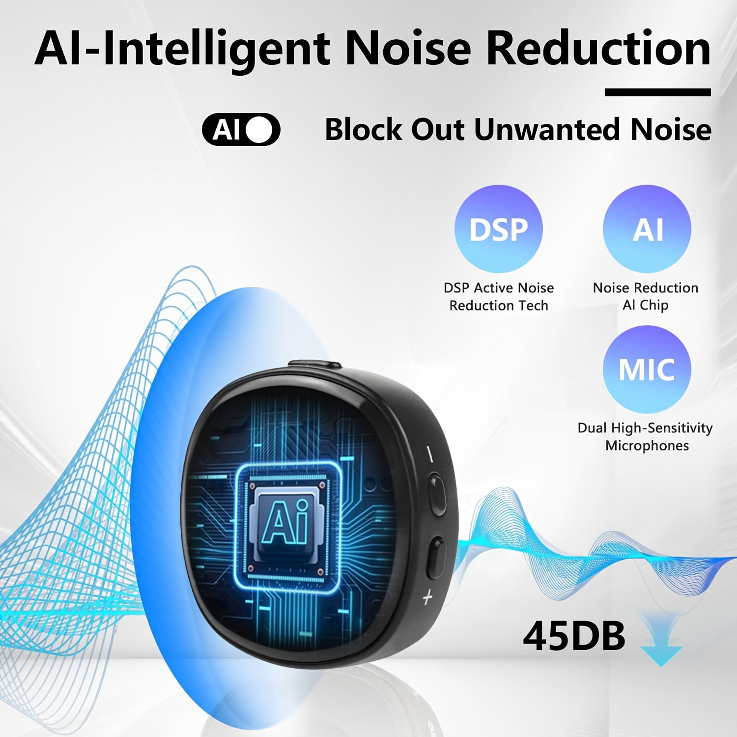 64GB Magnetic Voice Activated Recorder Device -[AI Noice Reduction] 4000H Audio Storage Recording Device, HD Digital Voice Recorder with Playback, Portable Tape Recorder for Car, Lectures, Meeting