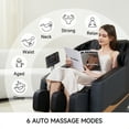 thumbnail image 6 of ZENART Full Body Massage Chair Recliner with Zero Gravity, Heating, Bluetooth Speaker, Airbags, Foot Roller, for Home Office, Black, 6 of 10