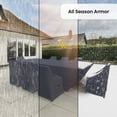 thumbnail image 3 of Covers & all 8-Person Outdoor Patio Dining Set Covers for Tempo Chairs and Table, Water-Repellent UV-Resistant Polyester with Tie-Downs, 3 of 6