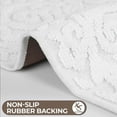 thumbnail image 4 of Superior Venere Floral Scroll Washable Bath Rug, Set of 2, Large, White, 4 of 12