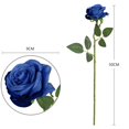 thumbnail image 3 of 12 pcs Roses Artificial Flowers  Fake Roses Navy Blue Silk Flowers  with Long Stems for Wedding Home Party Decor, 3 of 12
