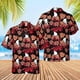 thumbnail image 3 of Nuevas camisetas de manga corta para hombre, divertidas, gorila, hibisco, holgadas y transpirables, camisetas hawaianas con estampado 3D, camisetas para fiestas en la playa, 3 of 4