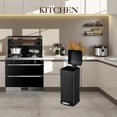 thumbnail image 4 of 8-Gallon/30L Stainless Steel Kitchen Trash Can, Fingerprint-Proof with Removable Inner Bucket, Soft Close Lid & Step Pedal for Dining Room, Bathroom, 4 of 7