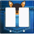 thumbnail image 6 of Metal Light Switch Plate Cover Cute Chihuahua Puppy Dog Pocket DOG006, 6 of 13