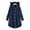 Navy, variant on AOOCHASLIY 2023 Women Winter Coat Fashion Women's Button V-Neck Pullover Tops Long Sleeve Hooded Blouse Ciat