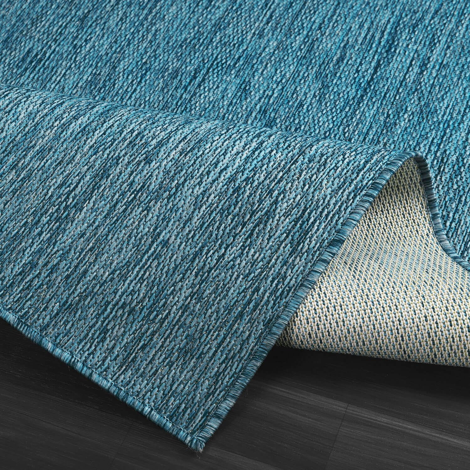 CAMILSON Solid Washable Waterproof Outdoor Indoor Area Rug Gray 5x7