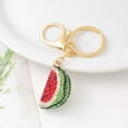 thumbnail image 4 of SUNSIOM Watermelon Keychains, Elegant Rhinestones Portable Lightweight Hanging Pendant Keyring for Backpack Key Present, 4 of 9