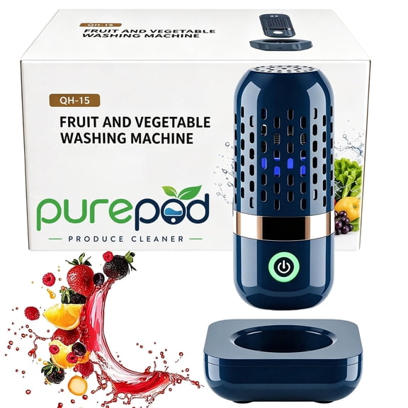 2027 New Produce Cleaner & Vegetable Cleaner with Oh-Ion Technology, Wireless Rechargeable Food Washer for Fruits, Veggies, Rice & Utensils, Ipx7 Waterproof 10-Min Automatic Cleaning for Kitchen