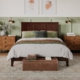 thumbnail image 2 of Madison Queen Solid Wood Foundation Bed in Walnut, 2 of 11