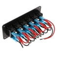 thumbnail image 4 of 6 Gang Rocker Resetting Switch Panel 12 / 24V Disyuntor Coche Barco Marino Sunnimix Panel de interruptores basculantes de 6 bandas, 4 of 8
