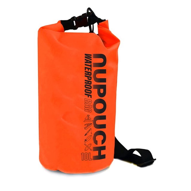 Nupouch Bolsa Seca Impermeable Para Acampar Playa Kayak Paseos En Bote Y Actividades Al Aire Libre 10 L Naranja