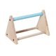 thumbnail image 5 of Soporte de madera para loros, triángulo de ejercicio, juguete interactivo para masticar, palo de pie Azul, 5 of 9