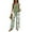 Army Green, variant on WTOBBY Women's Summer Vacation Outfit, Double-Layer Sleeveless Vest Top & Loose Casual Pants 2-Piece Set, Lightweight Travel Wear,Army Green L