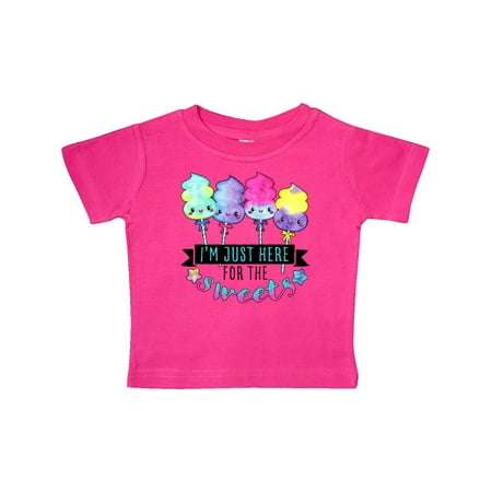 

Inktastic I m Just Here for the Sweets with Spun Sugar Candy Gift Baby Boy or Baby Girl T-Shirt