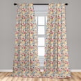 thumbnail image 5 of Ambesonne Music Curtains, Retro Pop Art Style, Pair of 28"x95", Multicolor, 5 of 5