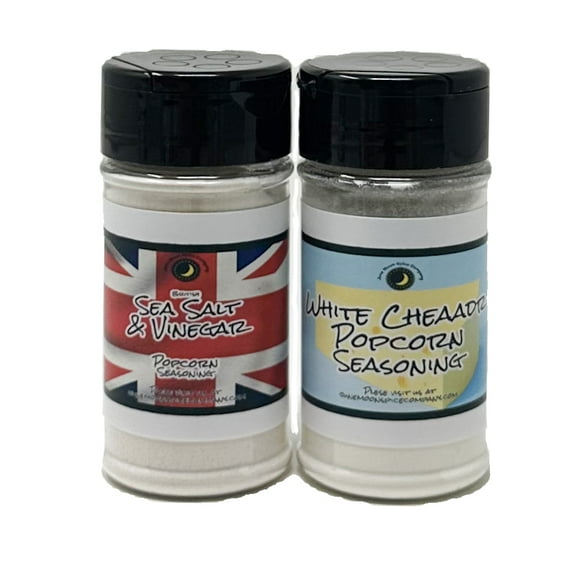 Popcorn Seasoning Variety 2 Pack British Sea Salt and Vinegar White Cheddar