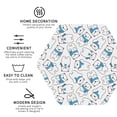 thumbnail image 3 of Lsque Scarf Bear Pattern 4" Drink Coasters Set of 4, PVC Leather Absorbent Coasters, Table Coaster Set Decorative Coffee Cup Coasters Housewarming Gift -Hexagon, 3 of 6