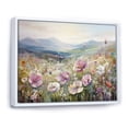 thumbnail image 2 of Designart "Mountain Meadow Of Pink Ranunculus II" Ranunculus Floater Framed Canvas Prints, 2 of 5
