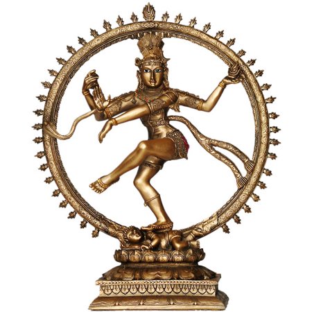 Nataraja Shiva Statue 10.5" Lord Siva with a Bronze Finish (K37B)
