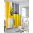 thumbnail image 5 of Oil Painting Yellow Grey Waterproof Fabric Shower Curtain, Abstract Modern Street Grunge Art Shower Curtain for Bathroom Curtains Bathtubs Hotel Washable Shower Curtains with 12 Hooks Small 36x72in, 5 of 6