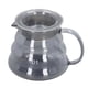 thumbnail image 3 of Cafetera gris galvanizada de vidrio de borosilicato alto, cafetera manual para tienda en casa, 300ml, 3 of 5