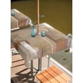 thumbnail image 3 of Square Outdoor Tablecloth With Umbrella Hole And Zipper– Khaki Paint Textured Waterproof Patio Table Cover for Party, Picnic, Backyard, 60"x60" , Abstract Rustic Brown Tones, 3 of 8
