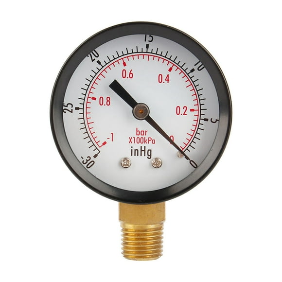 Copper Alloy Pressure Gauge,2" Vacuum Pressure Gauge Water Oil Gas Gauge Pressure Gauge Rapid Response