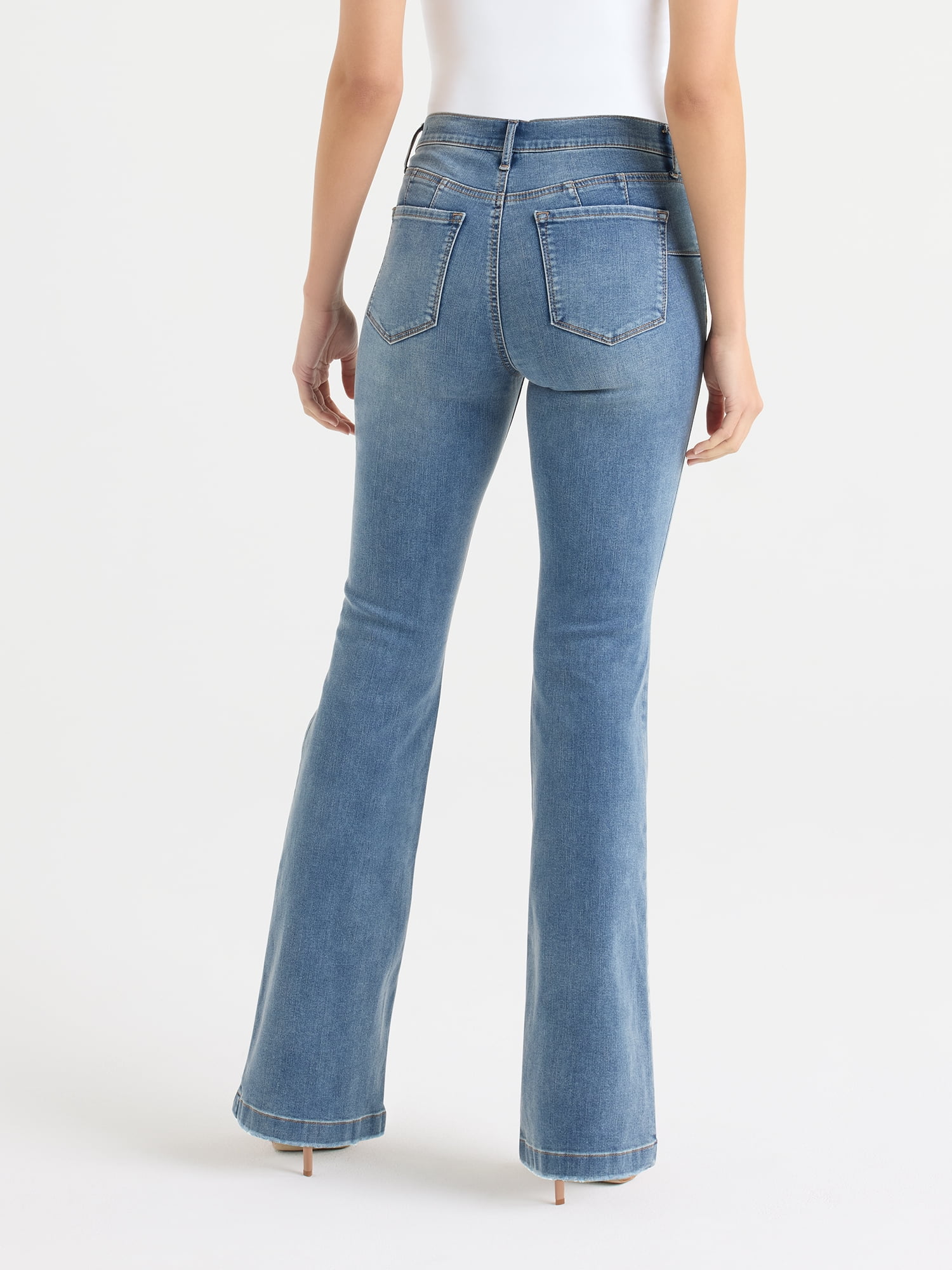 Sofia by Sofia Vergara Women's Low Rise Flare Jeans, 32.5" Inseam, Sizes 0-20