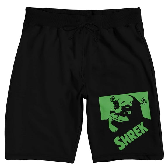 Shrek What The Shrek Men's Black Sleep Pajama Shorts-Small