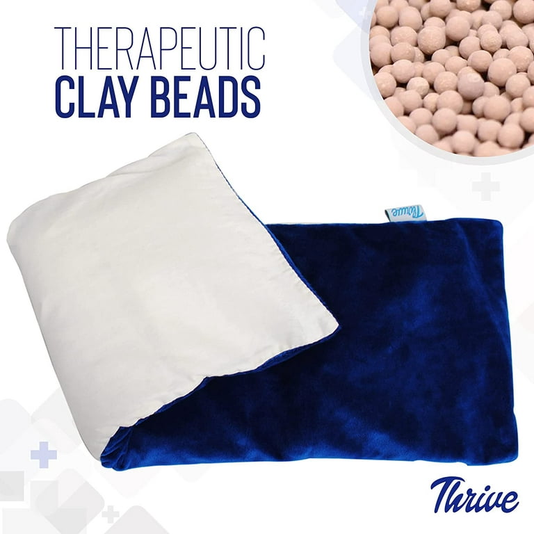 Thrive Body Wrap - Hot & Cold Therapy - Natural Clay Beads - Provides Moist Heat or Soothing Cool Stress and Pain Relief