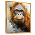 thumbnail image 2 of Designart "Orangutan In The Brown Rainforest" Orangutan Floater Framed Wall Art Living Room, 2 of 5