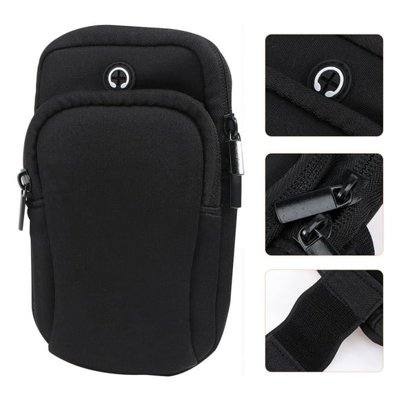 USHOBE Running Armband Sleeve Exercise Bag Black Water Resistant 1Pack