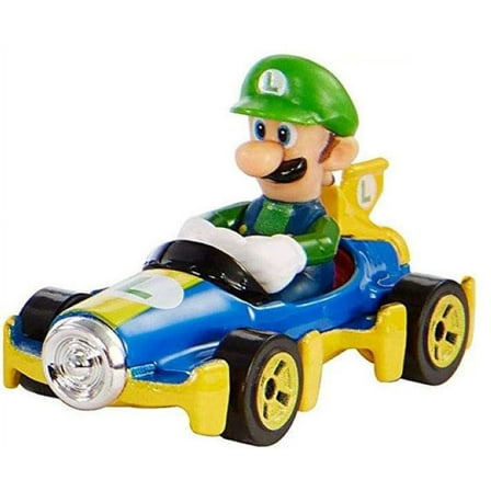 Mattel Hot Wheels Mario Kart Luigi Diecast Car, Play Vehicle