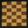 thumbnail image 1 of Ahgly Company Indoor Square Abstract Red Checkered Area Rugs, 4' Square, 1 of 6